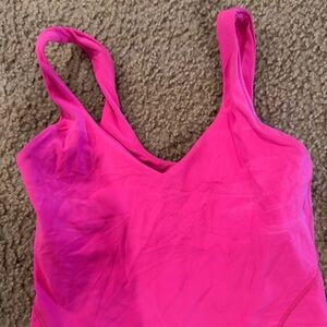 Lululemon align Bright Hot Pink Tank Bodysuit